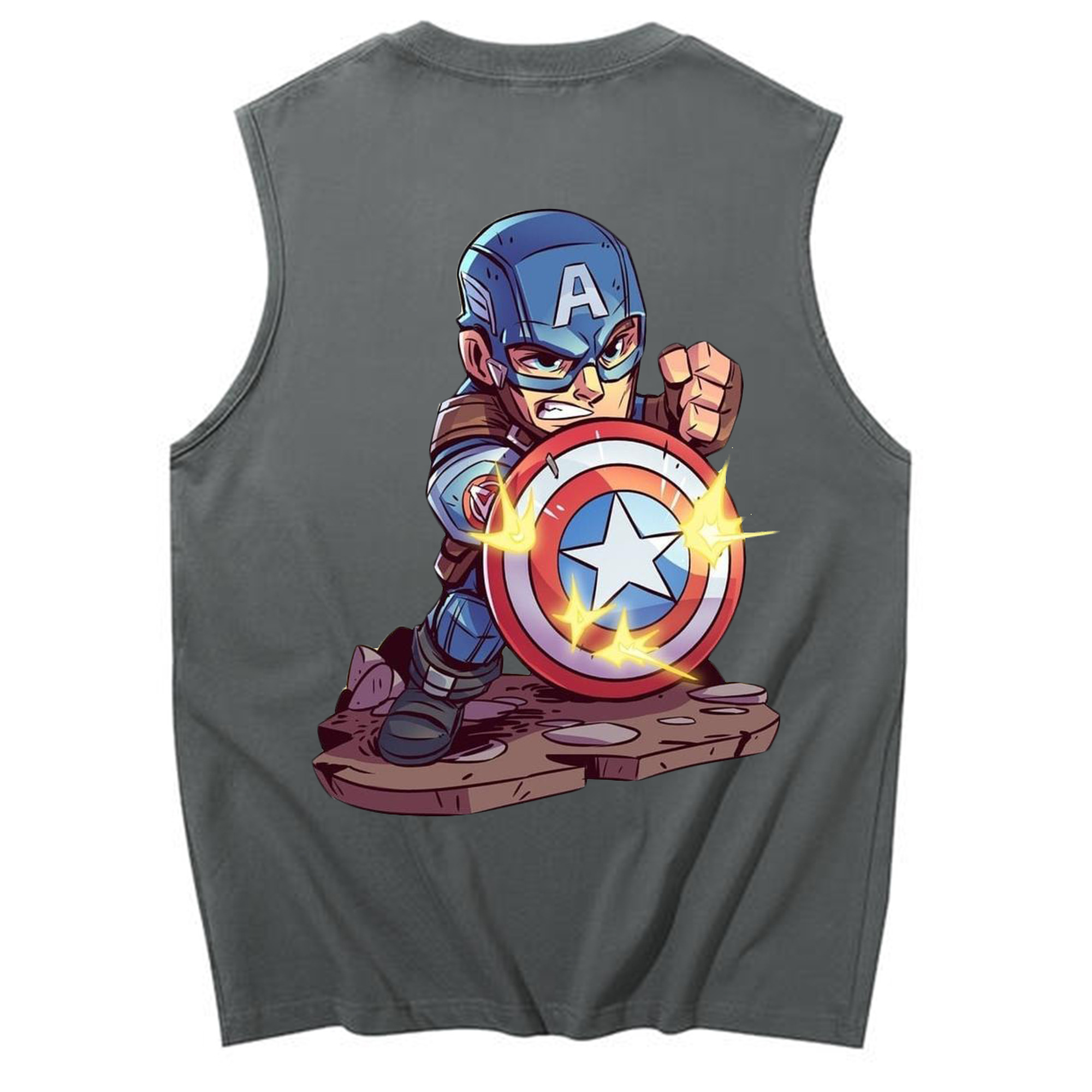 （画像用） アベンジャーズ The Avengers コットン100％タンクトップ（背面プリント）